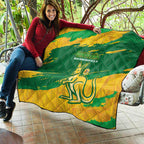 Australia Soccer Quilt 2025 Go Matildas Marble Grunge Style