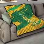 Australia Soccer Quilt 2025 Go Matildas Marble Grunge Style