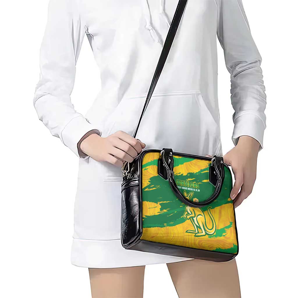 Australia Soccer Shoulder Handbag 2025 Go Matildas Marble Grunge Style