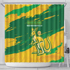 Australia Soccer Shower Curtain 2025 Go Matildas Marble Grunge Style