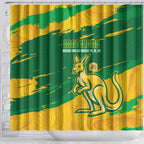 Australia Soccer Shower Curtain 2025 Go Matildas Marble Grunge Style