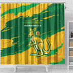 Australia Soccer Shower Curtain 2025 Go Matildas Marble Grunge Style