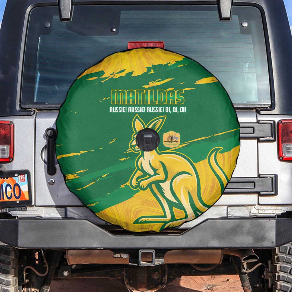 Australia Soccer Spare Tire Cover 2025 Go Matildas Marble Grunge Style