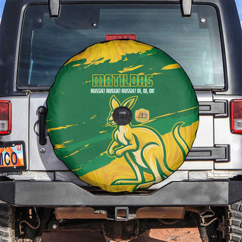 Australia Soccer Spare Tire Cover 2025 Go Matildas Marble Grunge Style