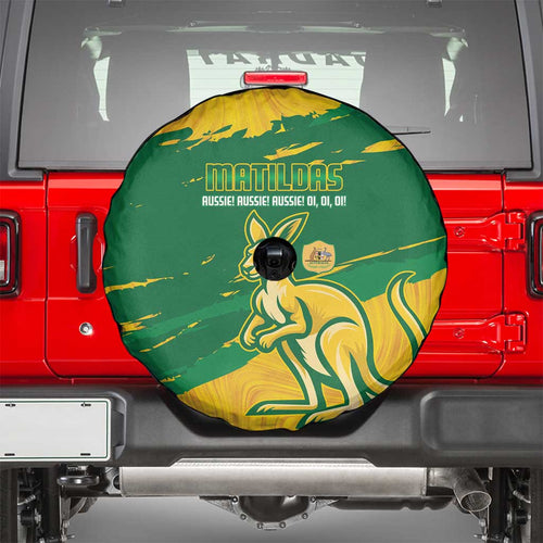 Australia Soccer Spare Tire Cover 2025 Go Matildas Marble Grunge Style
