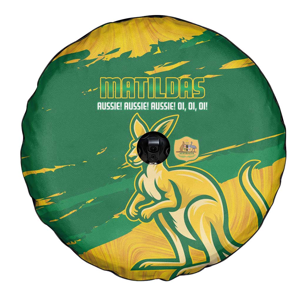 Australia Soccer Spare Tire Cover 2025 Go Matildas Marble Grunge Style