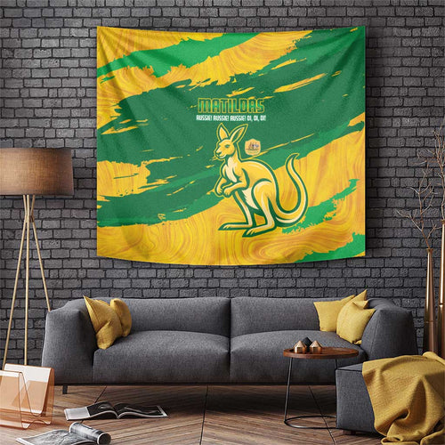 Australia Soccer Tapestry 2025 Go Matildas Marble Grunge Style