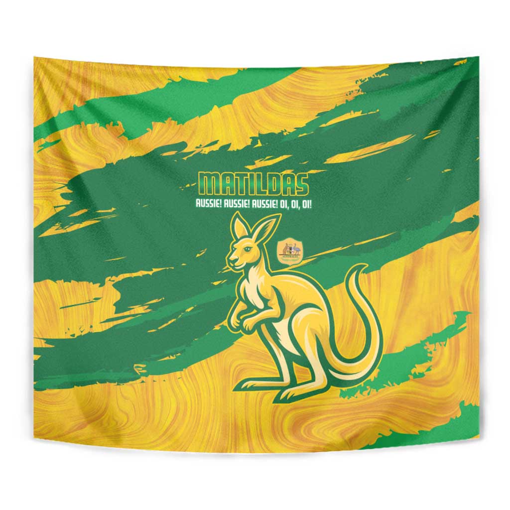 Australia Soccer Tapestry 2025 Go Matildas Marble Grunge Style