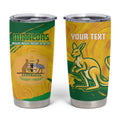 Custom Australia Soccer Tumbler Cup 2025 Go Matildas Marble Grunge Style