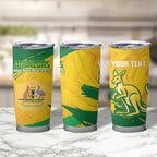 Custom Australia Soccer Tumbler Cup 2025 Go Matildas Marble Grunge Style