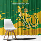 Australia Soccer Window Curtain 2025 Go Matildas Marble Grunge Style