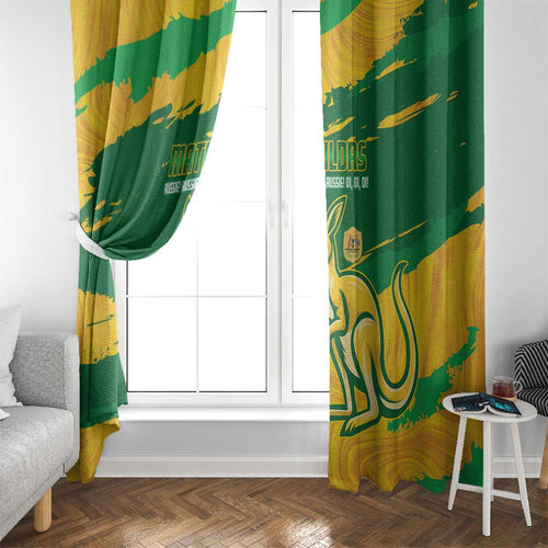 Australia Soccer Window Curtain 2025 Go Matildas Marble Grunge Style