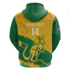 Custom Australia Soccer Zip Hoodie 2025 Go Matildas Marble Grunge Style
