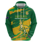 Custom Australia Soccer Zip Hoodie 2025 Go Matildas Marble Grunge Style