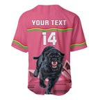 Custom Australia Day Panthers Baseball Jersey NRL 2024 Sydney Opera House With Map - Pink