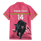Custom Australia Day Panthers Family Matching Mermaid Dress and Hawaiian Shirt NRL 2024 Sydney Opera House With Map - Pink