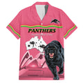 Custom Australia Day Panthers Hawaiian Shirt NRL 2024 Sydney Opera House With Map - Pink