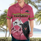 Custom Australia Day Panthers Hawaiian Shirt NRL 2024 Sydney Opera House With Map - Pink