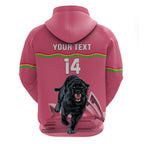 Custom Australia Day Panthers Hoodie NRL 2024 Sydney Opera House With Map - Pink
