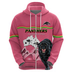 Custom Australia Day Panthers Hoodie NRL 2024 Sydney Opera House With Map - Pink