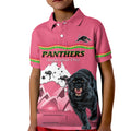 Custom Australia Day Panthers Kid Polo Shirt NRL 2024 Sydney Opera House With Map - Pink