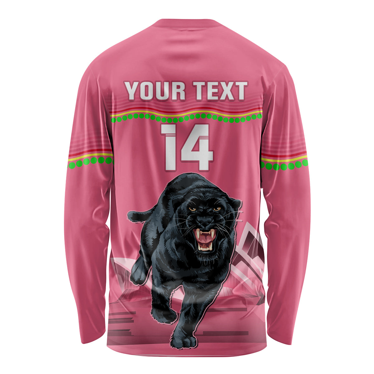 Custom Australia Day Panthers Long Sleeve Shirt NRL 2024 Sydney Opera House With Map - Pink