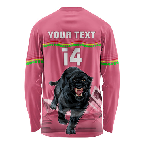 Custom Australia Day Panthers Long Sleeve Shirt NRL 2024 Sydney Opera House With Map - Pink