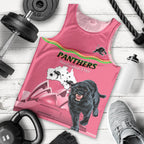 Custom Australia Day Panthers Men Tank Top NRL 2024 Sydney Opera House With Map - Pink