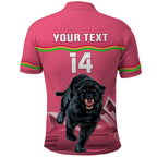 Custom Australia Day Panthers Polo Shirt NRL 2024 Sydney Opera House With Map - Pink