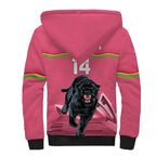 Custom Australia Day Panthers Sherpa Hoodie NRL 2024 Sydney Opera House With Map - Pink