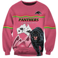Custom Australia Day Panthers Sweatshirt NRL 2024 Sydney Opera House With Map - Pink