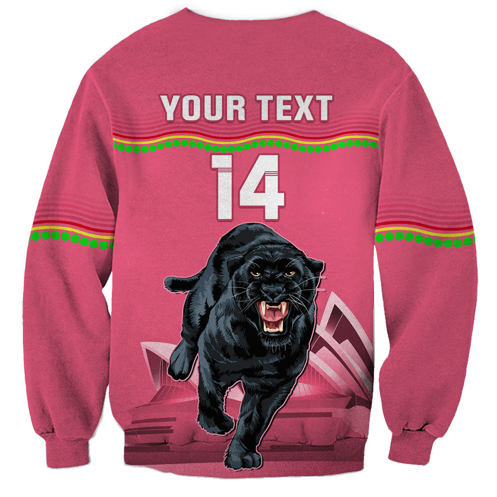 Custom Australia Day Panthers Sweatshirt NRL 2024 Sydney Opera House With Map - Pink