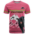 Custom Australia Day Panthers T Shirt NRL 2024 Sydney Opera House With Map - Pink