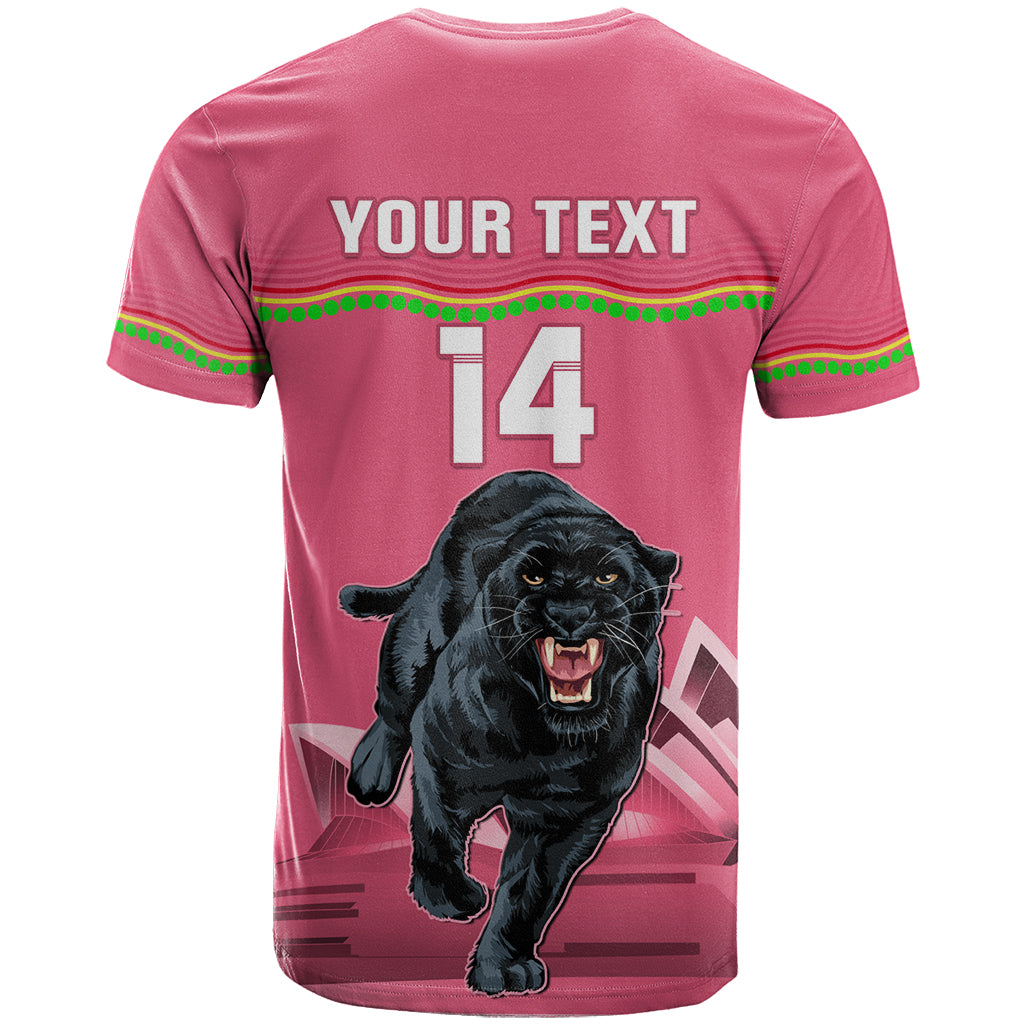 Custom Australia Day Panthers T Shirt NRL 2024 Sydney Opera House With Map - Pink