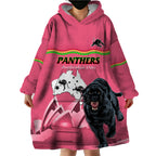 Custom Australia Day Panthers Wearable Blanket Hoodie NRL 2024 Sydney Opera House With Map - Pink