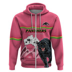 Custom Australia Day Panthers Zip Hoodie NRL 2024 Sydney Opera House With Map - Pink