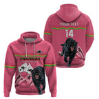 Custom Australia Day Panthers Zip Hoodie NRL 2024 Sydney Opera House With Map - Pink