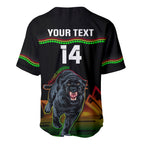 Custom Australia Day Panthers Baseball Jersey NRL 2024 Sydney Opera House With Map - Black