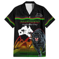 Custom Australia Day Panthers Hawaiian Shirt NRL 2024 Sydney Opera House With Map - Black