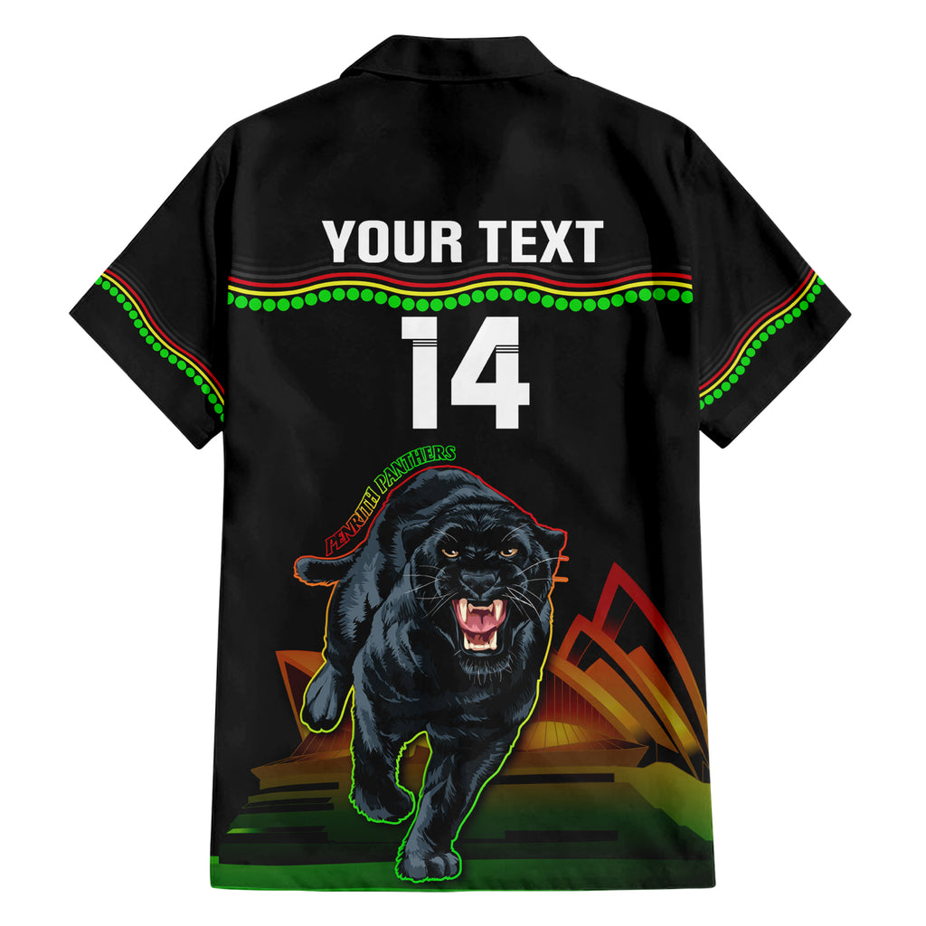Custom Australia Day Panthers Hawaiian Shirt NRL 2024 Sydney Opera House With Map - Black