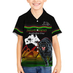 Custom Australia Day Panthers Hawaiian Shirt NRL 2024 Sydney Opera House With Map - Black