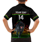 Custom Australia Day Panthers Hawaiian Shirt NRL 2024 Sydney Opera House With Map - Black