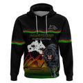 Custom Australia Day Panthers Hoodie NRL 2024 Sydney Opera House With Map - Black