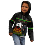 Custom Australia Day Panthers Kid Hoodie NRL 2024 Sydney Opera House With Map - Black