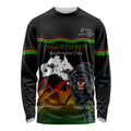 Custom Australia Day Panthers Long Sleeve Shirt NRL 2024 Sydney Opera House With Map - Black