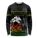 Custom Australia Day Panthers Long Sleeve Shirt NRL 2024 Sydney Opera House With Map - Black