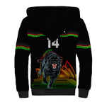Custom Australia Day Panthers Sherpa Hoodie NRL 2024 Sydney Opera House With Map - Black