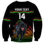 Custom Australia Day Panthers Sweatshirt NRL 2024 Sydney Opera House With Map - Black