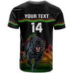 Custom Australia Day Panthers T Shirt NRL 2024 Sydney Opera House With Map - Black