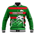 Custom Australia Day Rabbitohs Baseball Jacket NRL 2024 Sydney Opera House With Map